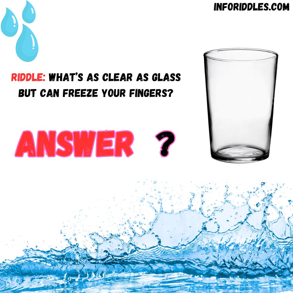 What’s as clear as glass but can freeze your fingers?